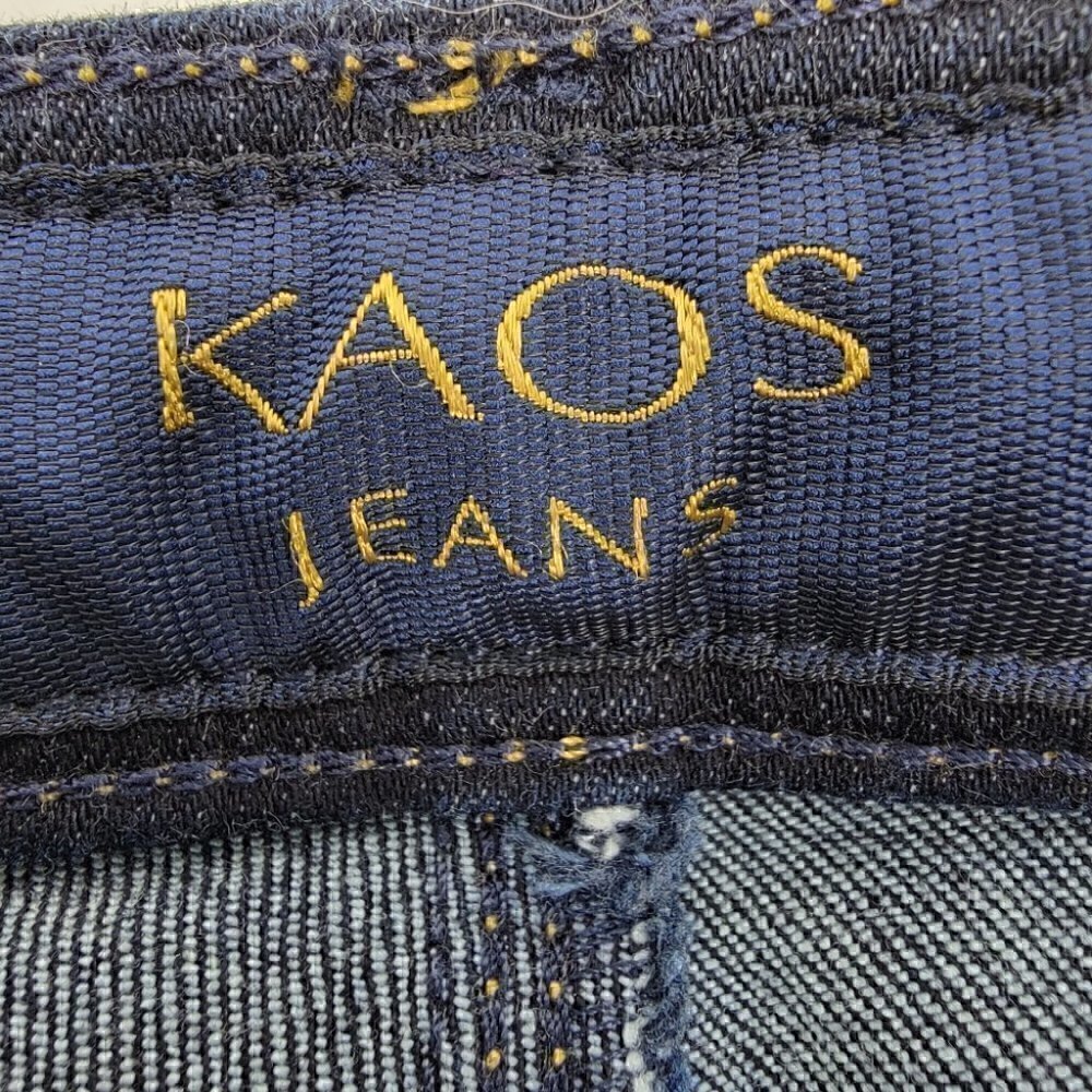 Kaos Italian NWT Women's 25 Straight Blue Jeans HIJBL027 RN# 145736 Flexible - Picture 9 of 16